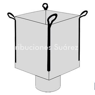 BIG BAG ESCOMBROS 90X90X90 CON VÁLVULA DE DESCARGA - Imagen 2