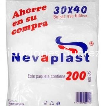 BOLSA CAMISETA 30X40 BLANCA P/200U - Imagen 1