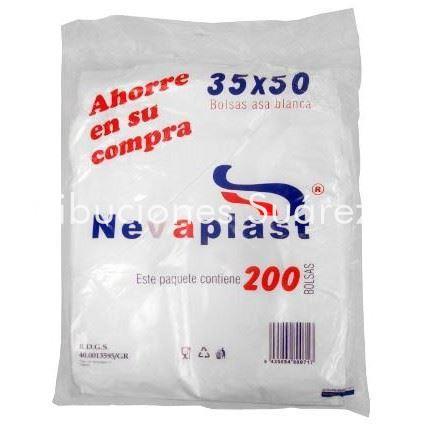 BOLSA CAMISETA 35X50 BLANCA P/200U - Imagen 1