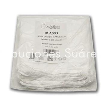 BOLSA CAMISETA BLANCA 30X40 - Imagen 1