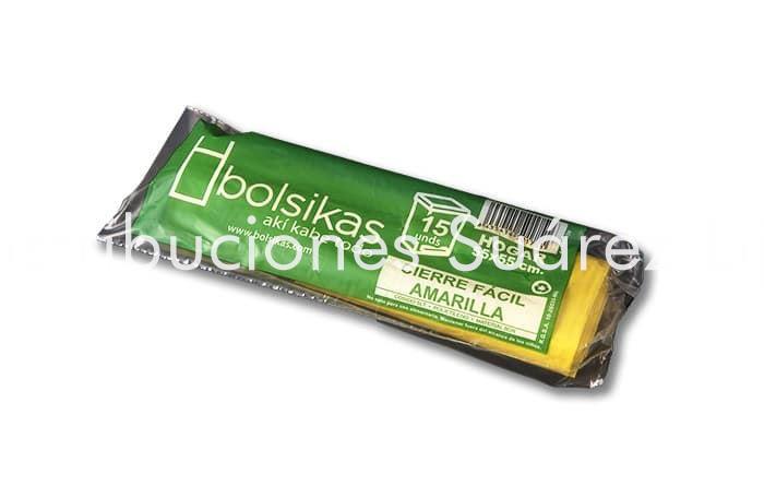 BOLSA DE BASURA 55X55 AMARILLA PERFUMADA - Imagen 1