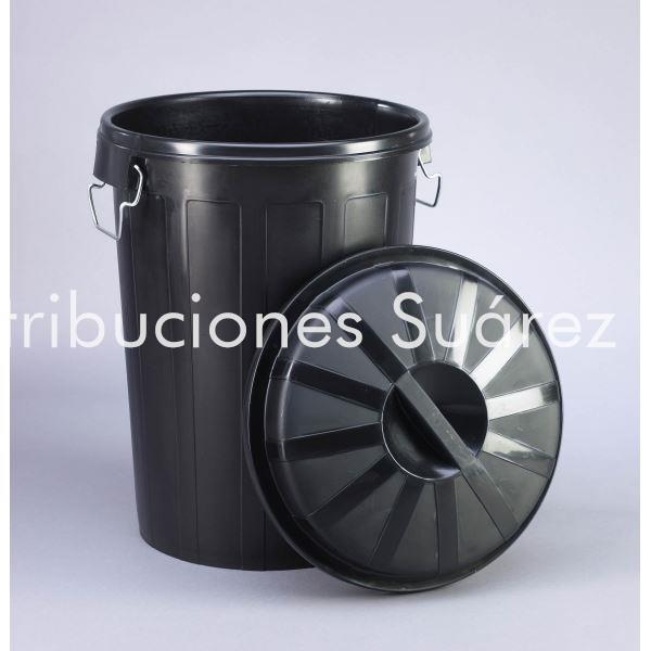 CUBO BASURA IND. C/TAPA NEGRO 100L - Imagen 1