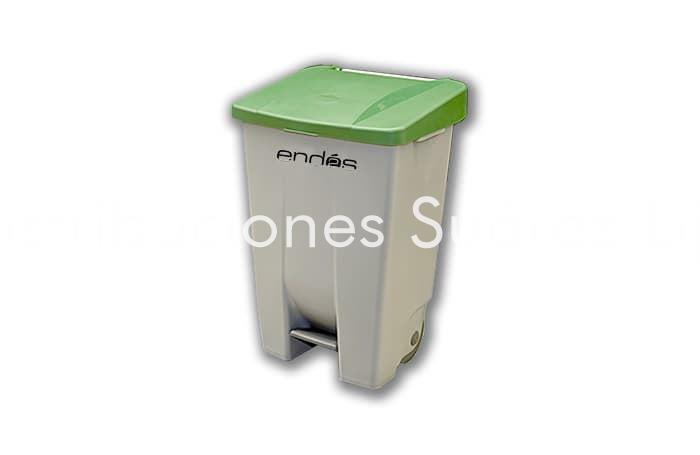 CUBO DE BASURA 80L CON RUEDAS Y PEDAL - Imagen 1