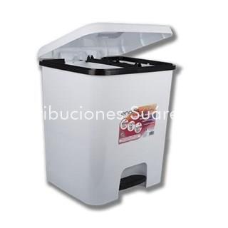 CUBO DE BASURA CON PEDAL 52L BLANCO - Imagen 1