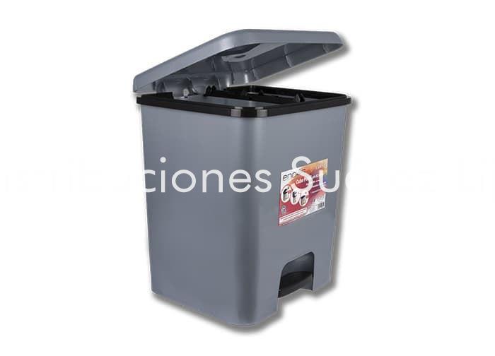 CUBO DE BASURA CON PEDAL 52L GRIS - Imagen 1