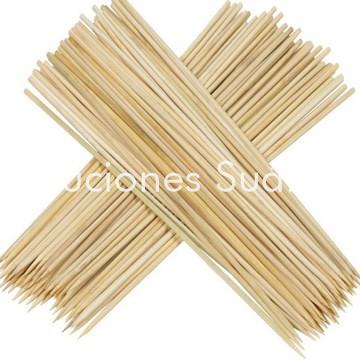 PALILLO PARA PINCHO DE MADERA 20CM P/100UND - Imagen 1