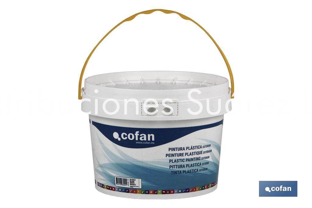 PINTURA PLÁSTICA EXTERIOR BLANCO MATE 10KG - Imagen 1