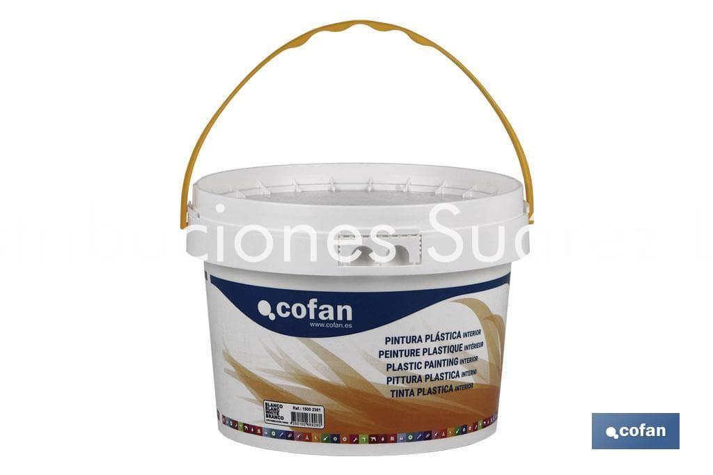 PINTURA PLÁSTICA INTERIORES BLANCO MATE 10KG - Imagen 1