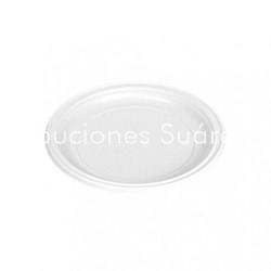 PLATO LLANO PLASTICO BLANCO 22CM P/100UND - Imagen 1
